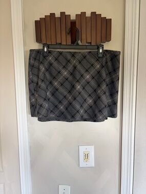 wild fable Gray Plaid Skater Mini Skirt